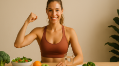 Alimentos saludables y equilibrados que aportan energía.