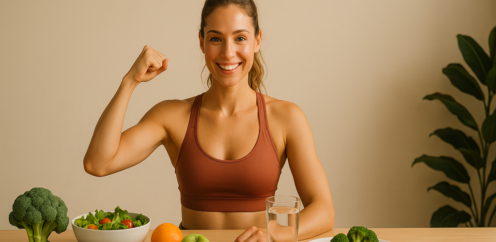 Alimentos saludables y equilibrados que aportan energía.
